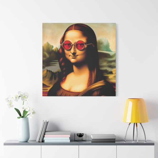 Mona Lisa Wearing Sunglasses Standard Canvas