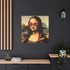 Mona Lisa Wearing Sunglasses Standard Canvas