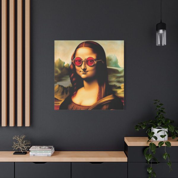 Mona Lisa Wearing Sunglasses Standard Canvas