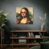 Mona Lisa Wearing Sunglasses Standard Canvas