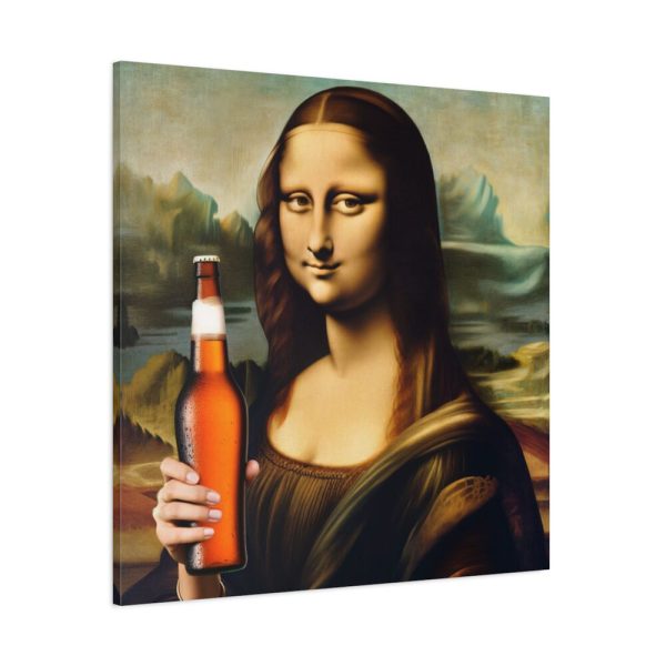 101419-175.jpg Mona Lisa Holding Beer Standard Canvas