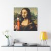 101419-177.jpg Mona Lisa Holding Beer Standard Canvas