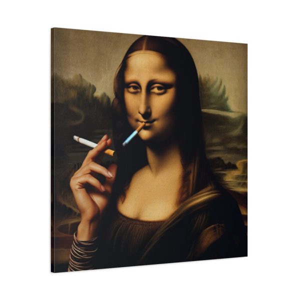 101419-185.jpg Mona Lisa Casually Smoking Cigarette Standard Canvas
