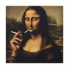 101419-186.jpg Mona Lisa Casually Smoking Cigarette Standard Canvas