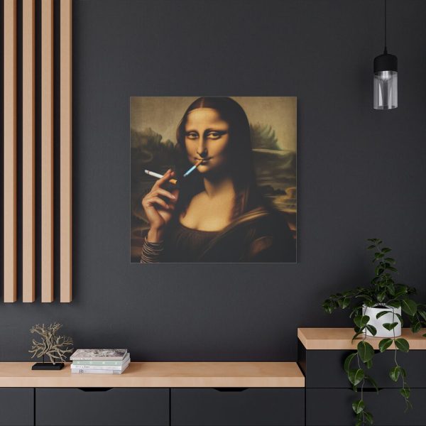 101419-188.jpg Mona Lisa Casually Smoking Cigarette Standard Canvas