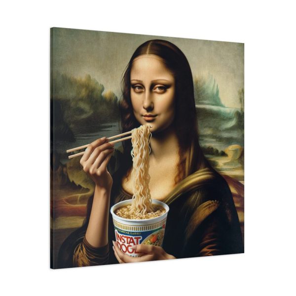 101419-190.jpg Mona Lisa Eating Instant Noodles Standard Canvas