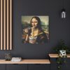 101419-193.jpg Mona Lisa Eating Instant Noodles Standard Canvas