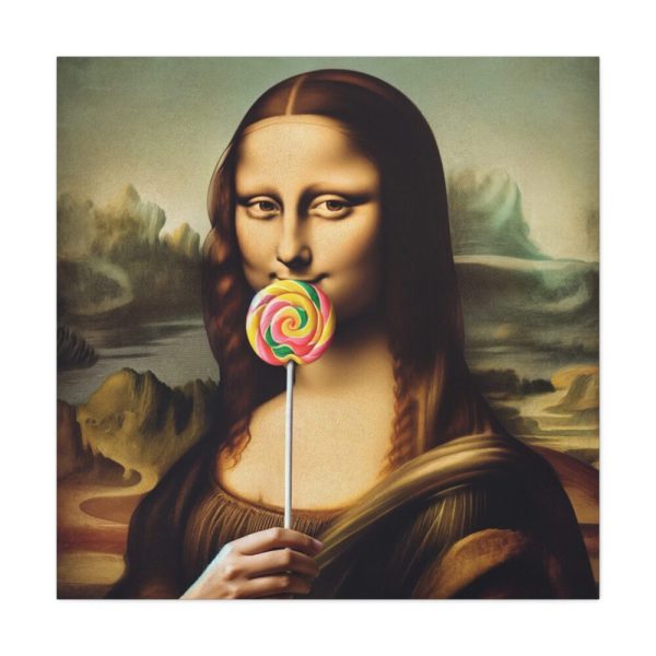 101419-231.jpg Mona Lisa with a Colorful Lollipop Standard Canvas