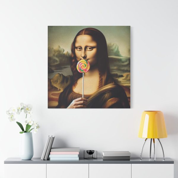 101419-232.jpg Mona Lisa with a Colorful Lollipop Standard Canvas