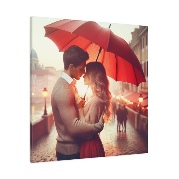 101419-265.jpg Couple Embracing Under Red Umbrella Standard Canvas
