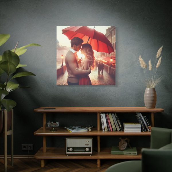 101419-269.jpg Couple Embracing Under Red Umbrella Standard Canvas