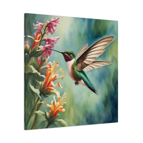 101419-280.jpg Hummingbird Flower Art Standard Canvas