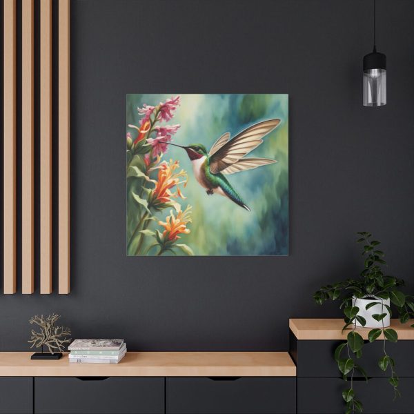 101419-283.jpg Hummingbird Flower Art Standard Canvas