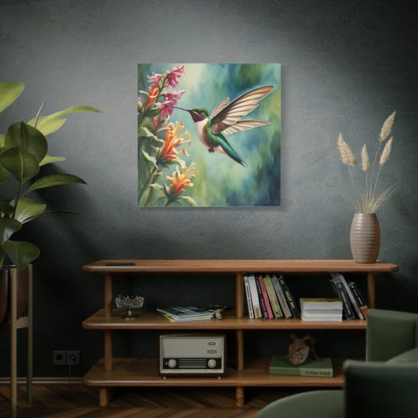 101419-284.jpg Hummingbird Flower Art Standard Canvas
