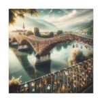 Bridge Adorned with 'Locks of Love Standard Canvas - Image 2