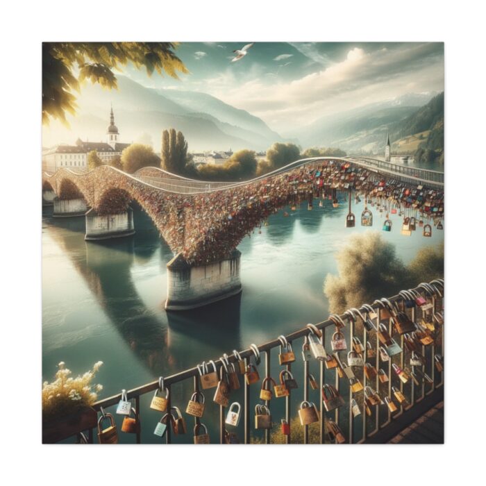 Bridge Adorned with 'Locks of Love Standard Canvas - Image 2