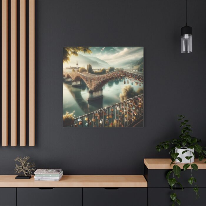 Bridge Adorned with 'Locks of Love Standard Canvas - Image 4