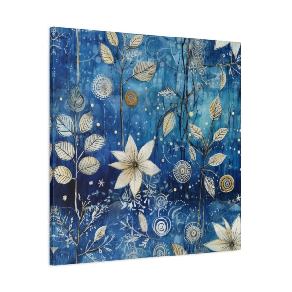 101419-30.jpg Blue Floral Seamless Pattern Standard Canvas
