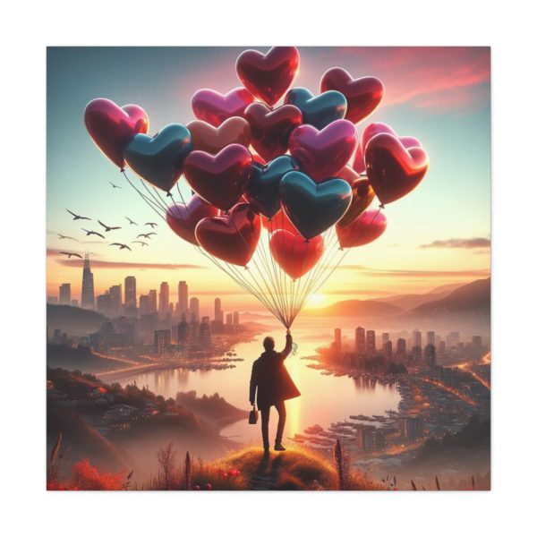 101419-301.jpg Man With Heart-Shaped Balloon Adventure Standard Canvas