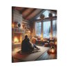 101419-305.jpg Couple in a Romantic Winter Cabin Standard Canvas