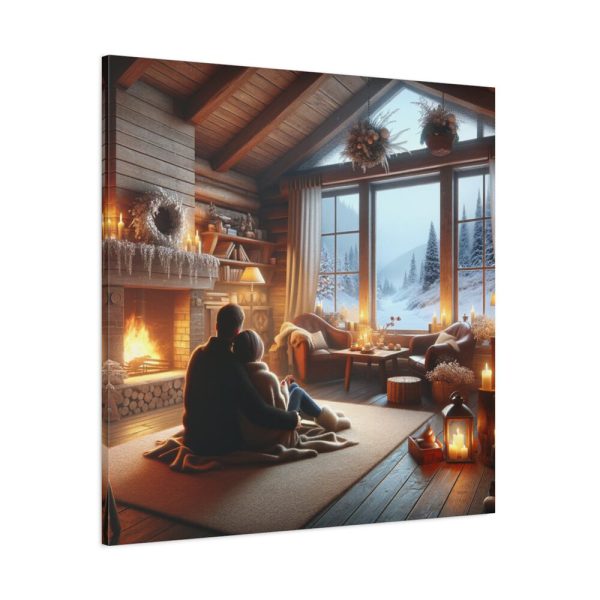 101419-305.jpg Couple in a Romantic Winter Cabin Standard Canvas