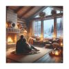 101419-306.jpg Couple in a Romantic Winter Cabin Standard Canvas