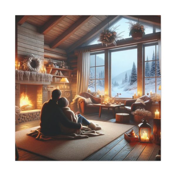 101419-306.jpg Couple in a Romantic Winter Cabin Standard Canvas