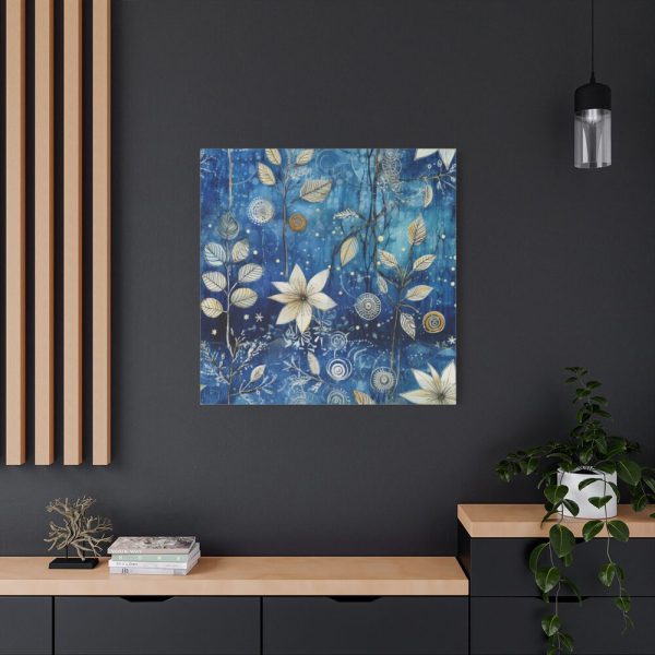 101419-33.jpg Blue Floral Seamless Pattern Standard Canvas