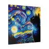 101419-330.jpg Cat Looking up at Swirling Night Sky Standard Canvas