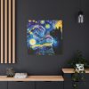 101419-333.jpg Cat Looking up at Swirling Night Sky Standard Canvas
