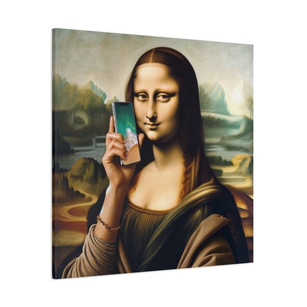 101419-335.jpg Mona Lisa Talking on a Smartphone Standard Canvas