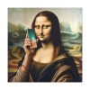 101419-336.jpg Mona Lisa Talking on a Smartphone Standard Canvas