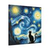 101419-340.jpg Black Cat Silhouetted Against a Night Sky Standard Canvas
