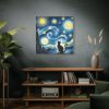101419-344.jpg Black Cat Silhouetted Against a Night Sky Standard Canvas