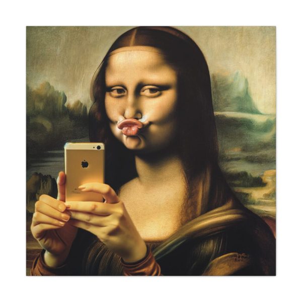 101419-361.jpg Mona Lisa Making a Duckface Standard Canvas