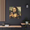 101419-363.jpg Mona Lisa Making a Duckface Standard Canvas