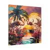 Two Tropical Flamingos Standard Canvas