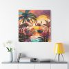 Two Tropical Flamingos Standard Canvas