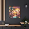 Two Tropical Flamingos Standard Canvas