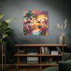 Two Tropical Flamingos Standard Canvas
