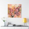 101419-42.jpg Tropical Flower Butterfly Art Standard Canvas