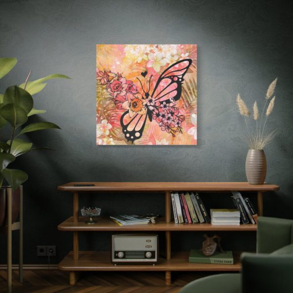 101419-44.jpg Tropical Flower Butterfly Art Standard Canvas