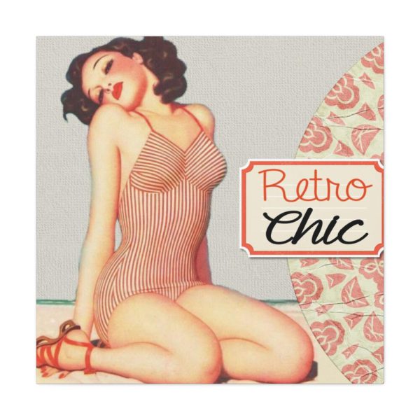 101419-56.jpg Retro Pin-up Lady Art Collag Standard Canvas