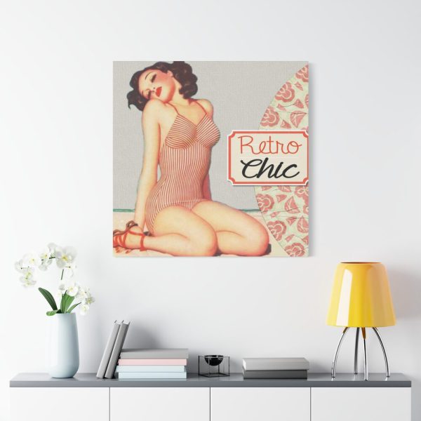 101419-57.jpg Retro Pin-up Lady Art Collag Standard Canvas