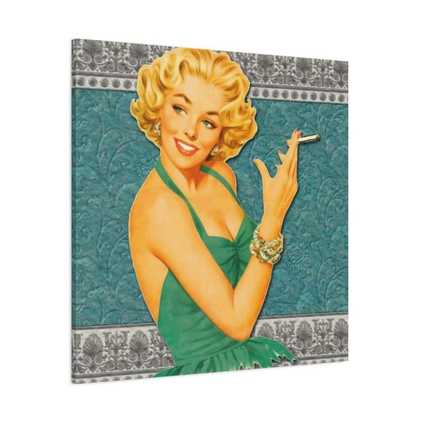 101419-60.jpg Retro Smoking Lady Standard Canvas