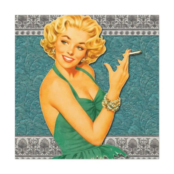 101419-61.jpg Retro Smoking Lady Standard Canvas