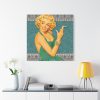 101419-62.jpg Retro Smoking Lady Standard Canvas