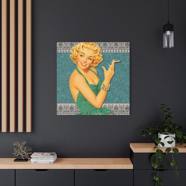 101419-63.jpg Retro Smoking Lady Standard Canvas