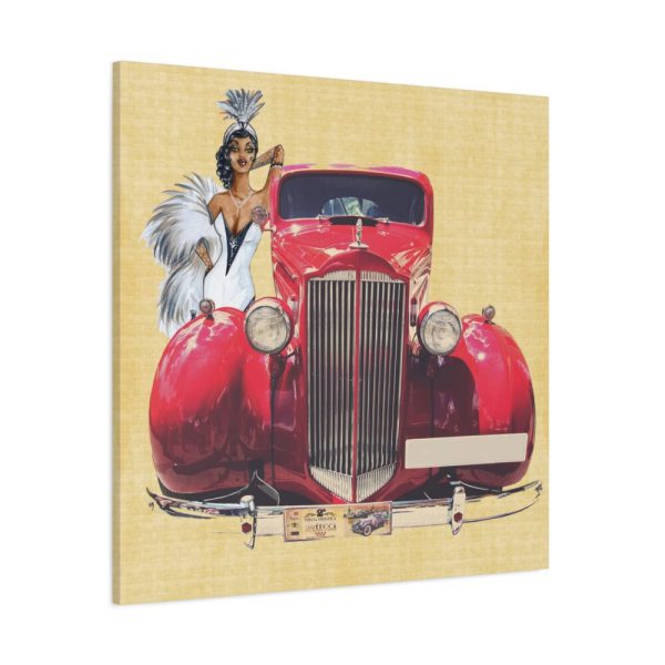 101419-75.jpg Car And Woman Vintage Standard Canvas