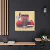 101419-78.jpg Car And Woman Vintage Standard Canvas